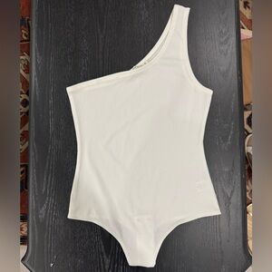 White One-Shoulder Bodysuit
